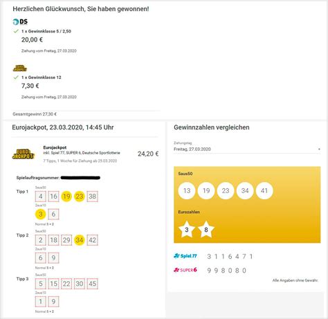 lottozahlen prüfen ob gewonnen.